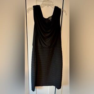 Adrianna Papell Black Draped Dress